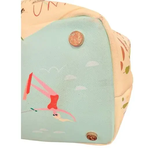 Spartina 449 Great Lakes Leather Trim Beach Vacation Shopping Large Tote Bag - Picture 9 of 13